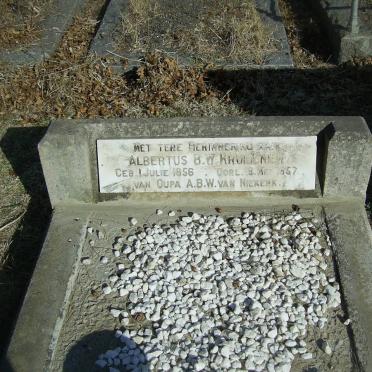 KRUIDENIER Albertus B.W. 1956-1957