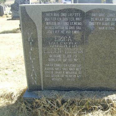 KILIAN Erica Valentina Ellen 1973-1992