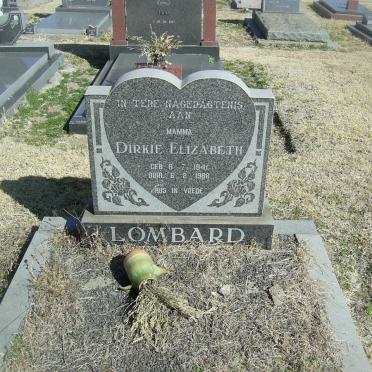 LOMBARD Dirkie Elizabeth 1941-1988
