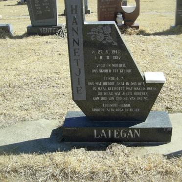 LATEGAN Hannetjie 1946-1996