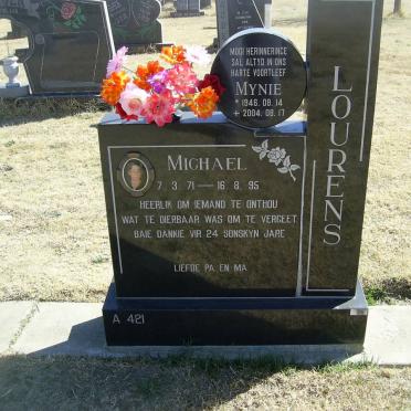 LOURENS Michael 1971-1995 :: LOURENS Mynie 1946-2004