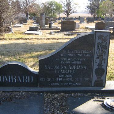 LOMBARD Daniel Benjamin 1879-1966 &amp; Salomina Adriana BOTHA 1886-1965