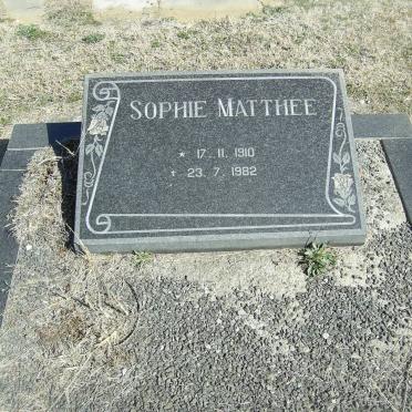 MATTHEE Sophie 1910-1982