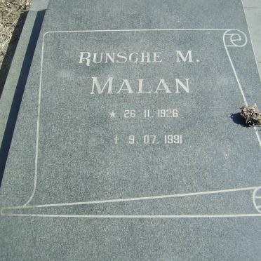 MALAN Runsche M. 1926-1991