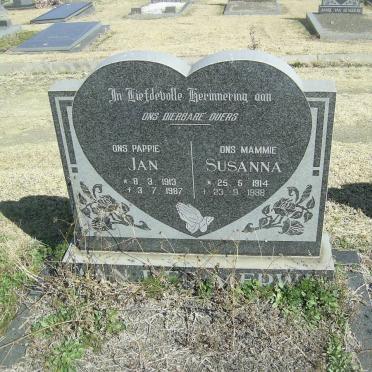 MERWE Jan, van der 1913-1987 &amp; Susanna 1914-1988