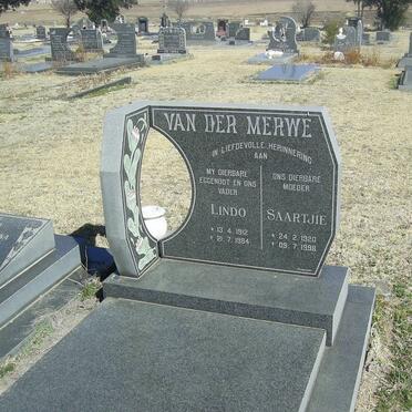 MERWE Lindo, van der 1912-1984 &amp; Saartjie 1920-1998