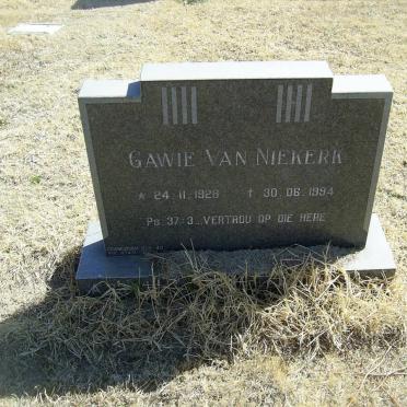NIEKERK Gawie, van 1928-1994