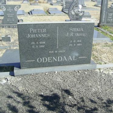 ODENDAAL Pieter Johannes 1899-1982 &amp; Sirkia J.R. 1916-1984