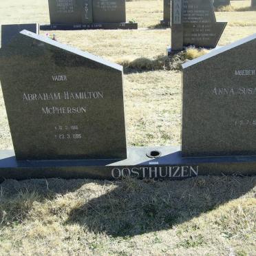 OOSTHUIZEN Abraham Hamilton McPherson 1910-1995 &amp; Anna Susanna 1914-