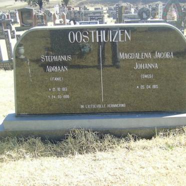 OOSTHUIZEN Stephanus Adriaan 1913-1999 &amp; Magdalena Jacoba Johanna 1915-