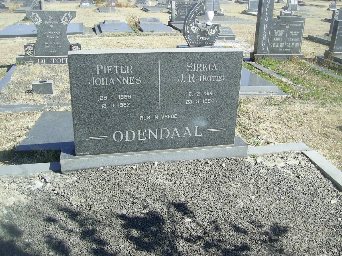 ODENDAAL Pieter Johannes 1899-1982 &amp; Sirkia J.R. 1916-1984