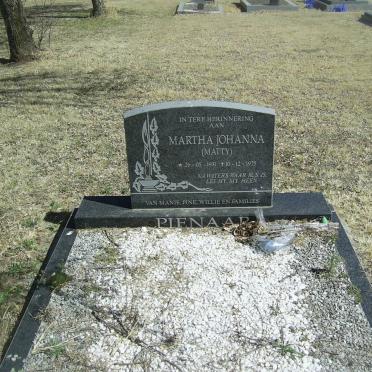 PIENAAR Martha Johanna 1931-1975