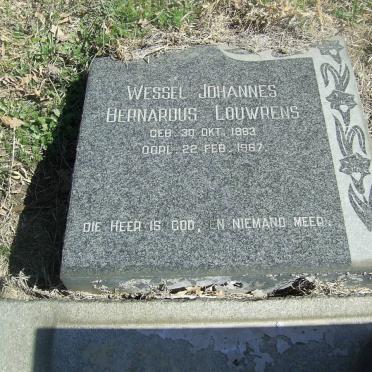PIENAAR Wessel Johannes Bernardus Louwrens 1883-1967