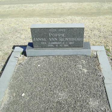 RENSBURG Poppie, Jannse van nee LOMBARD 1907-1981