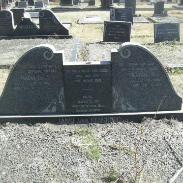 RENSBURG Hendrik R., Janse van &amp; Maria C.E. LE ROUX