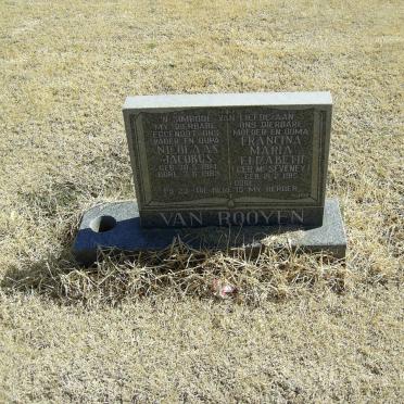 ROOYEN Nicolaas Jacobus, van 1914-1989 &amp; Francina Maria Elizabeth McSEVENEY 1915-