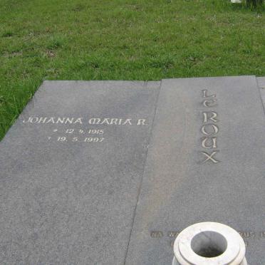ROUX James Johannes, le 1900-1975 &amp; Johanna Maria R. 1915-1997