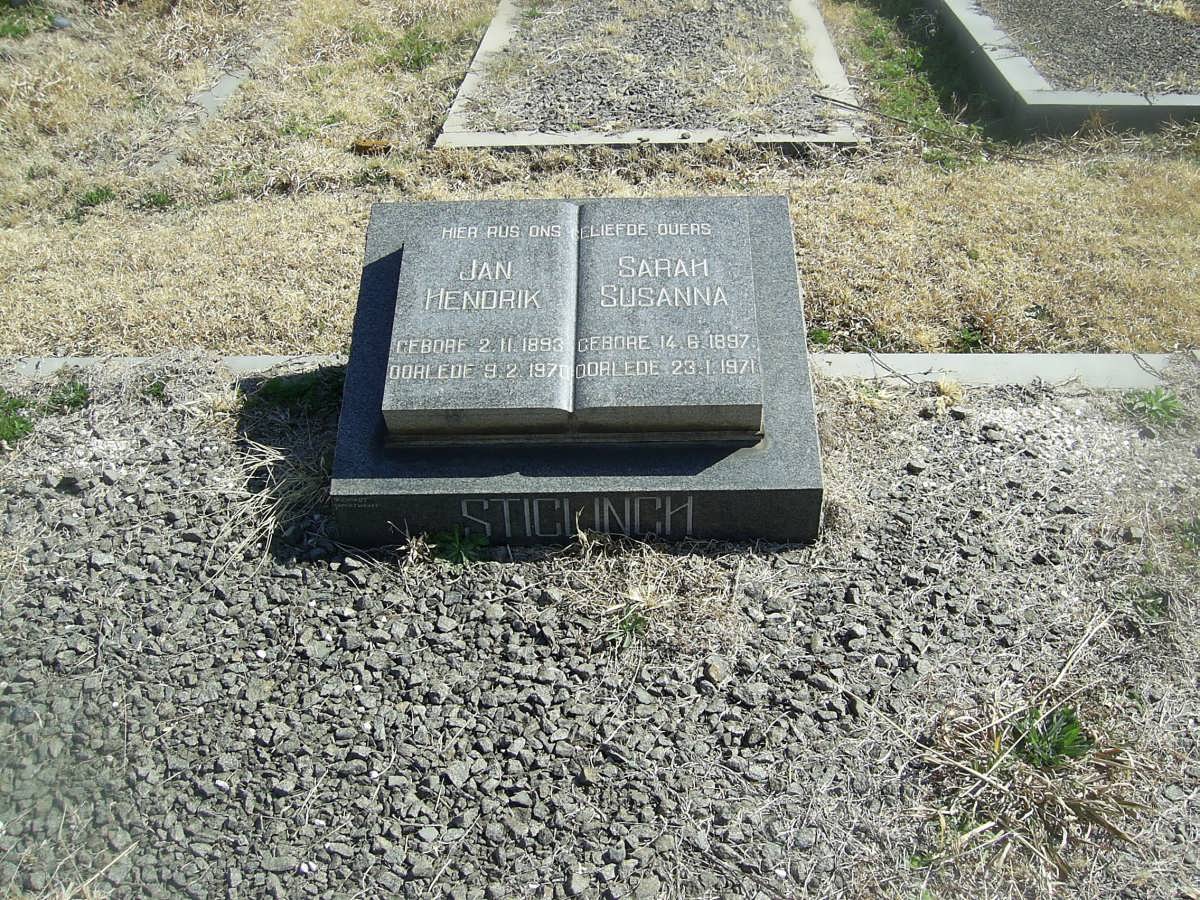 STIGLINGH Jan Hendrik 1893-1970 &amp; Sarah Susanna 1897-1971