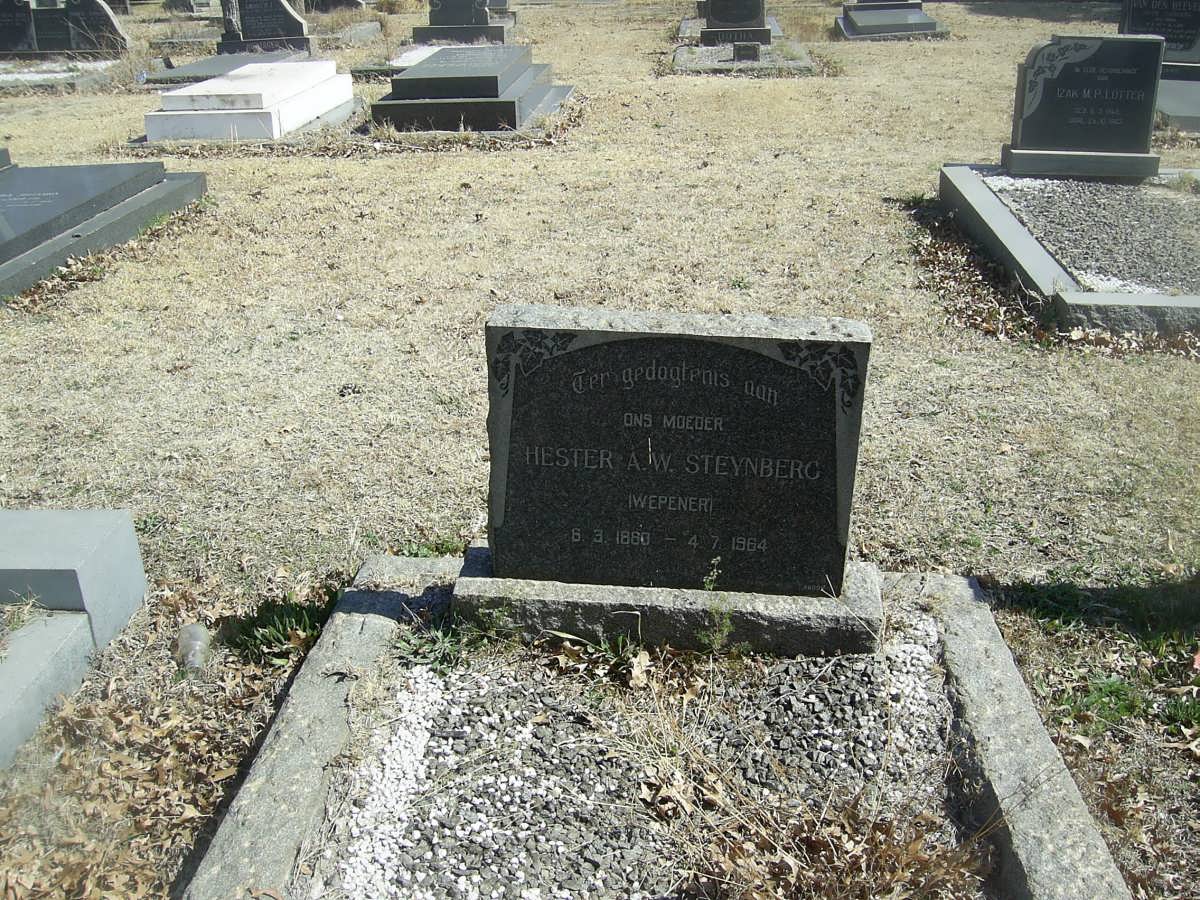 STEYNBERG Hester A.W. nee WEPENER 1880-1964