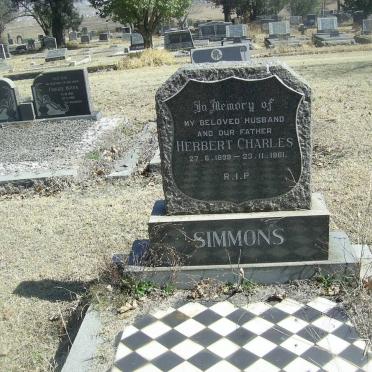 SIMMONS Herbert Charles 1899-1961