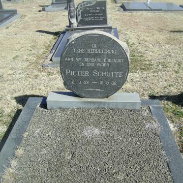 SCHUTTE Pieter 1932-1982