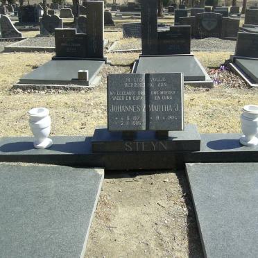 STEYN Johannes Z. 1917-1985 &amp; Martha J. 1924-