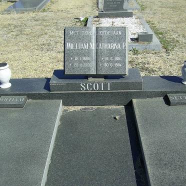 SCOTT William M. 1928-19?6 &amp; Catharina P. 1931-1984