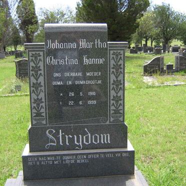 STRYDOM Johanna Martha Christina Hannie 1910-1999