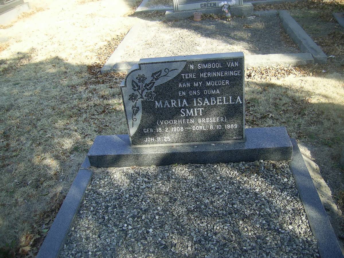 SMIT Maria Isabella voorheen BRESLER 1908-1989
