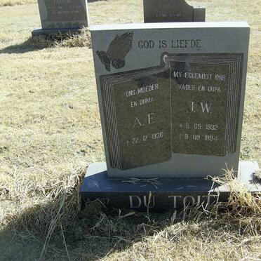 TOIT J.W., du 1932-1994 &amp; A.E. 1936-