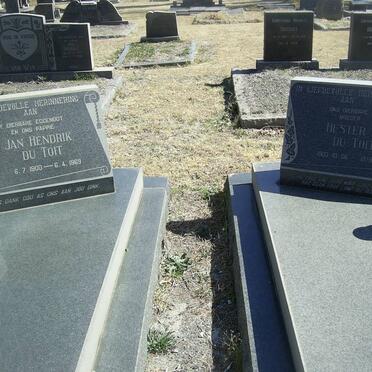 TOIT Jan Hendrik, du 1900-1969 &amp; Hester H. 1903-1979
