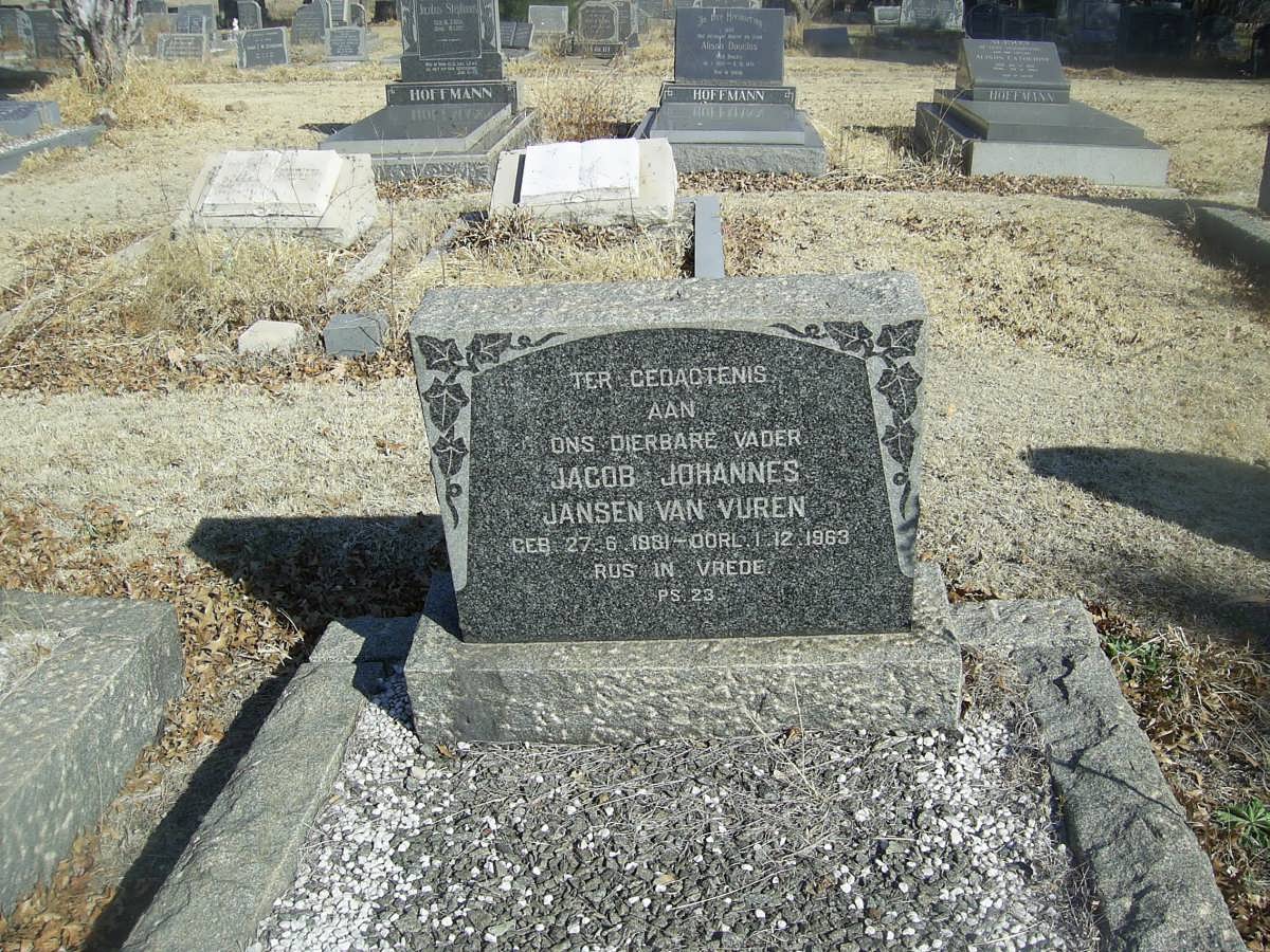 VUREN Jacob Johannes, Jansen van 1881-1963