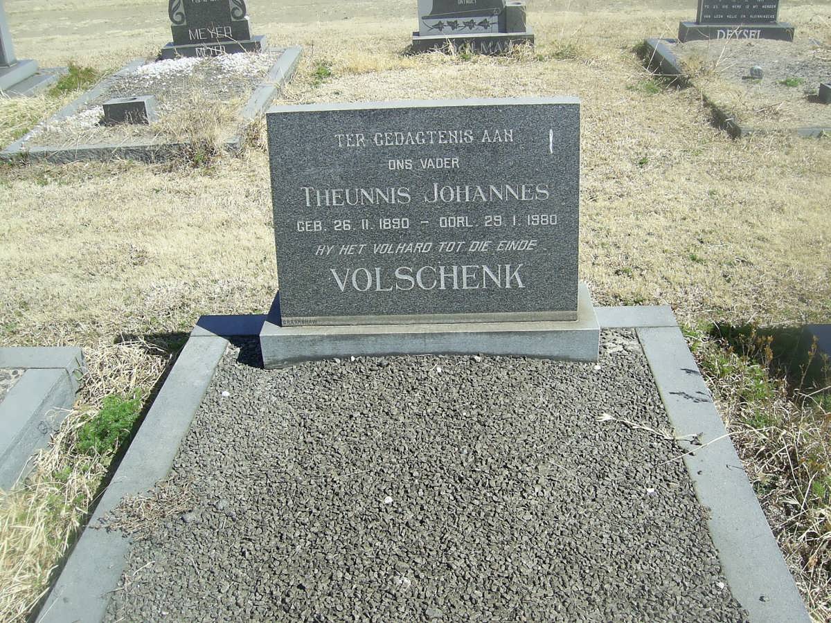 VOLSCHENK Theunnis Johannes 1890-1980