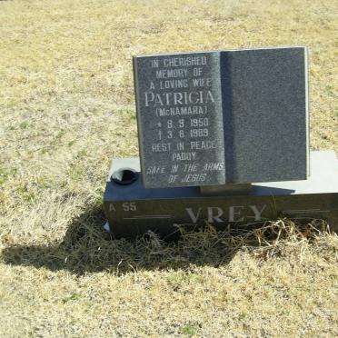 VREY Patricia nee McNAMARA 1950-1989