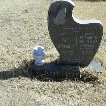 VILJOEN David Stefanus 1905-1989 &amp; Elizabeth Wilhelmina Adriana BRITS 1912-1985