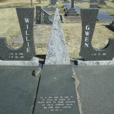 VENTER Willie 1929-1997 &amp; Gwen 1936-