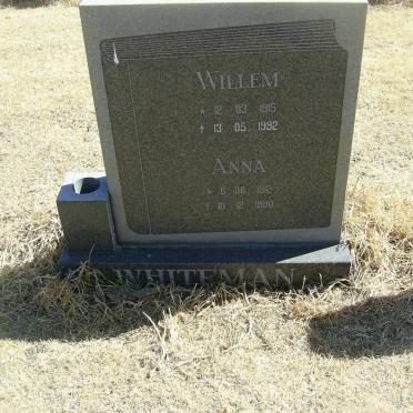 WHITEMAN Willem 1915-1992 &amp; Anna 1912-1990