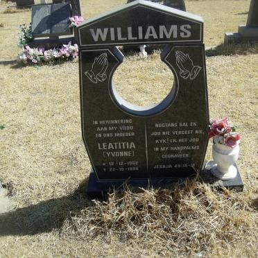 WILLIAMS Leatitia Yvonne 1962-1998