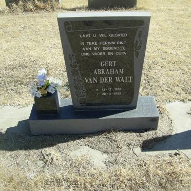 WALT Gert Abraham, van der 1952-1998