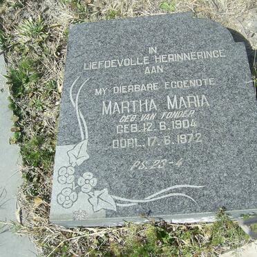 ? Martha Maria nee VAN TONDER 1904-1972