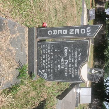 BERG Dirk Pieter, van den 1918-1986