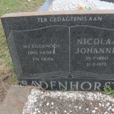 BADENHORST Nicolaas Johannes 1880-1972