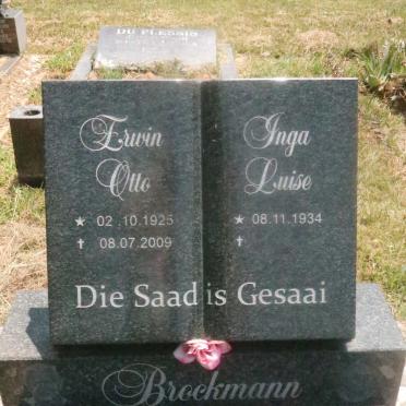 BROCKMANN Erwin Otto 1925-2009 &amp; Inga Luise 1934-