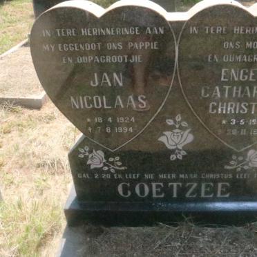 COETZEE Jan Nicolaas 1924-1994 &amp; Engela Catharina Christina 1920-1996