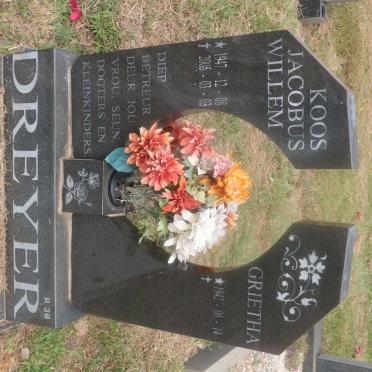 DREYER Jacobus Willem 1947-2005 &amp; Grietha 1942-