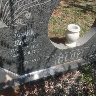 GLOY Wynand Johannes 1916-1992 &amp; Susara Johanna 1922-1990