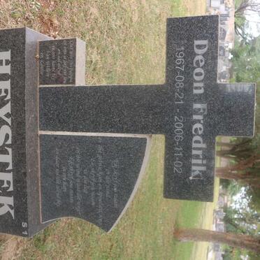 HEYSTEK Deon Frederik 1967-2006