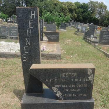 HEUNES Hester 1925-1971