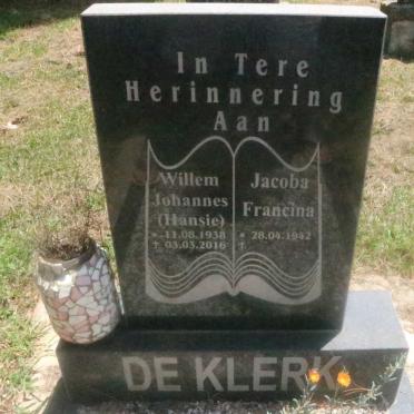 KLERK Willem Johannes, de 1938-2016 &amp; Jacoba Francina 1942-