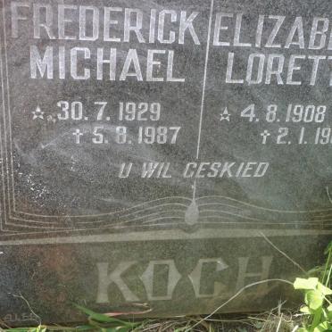 KOCH Elizabeth Loretta 1908-1986 :: KOCH Frederick Michael 1929-1987